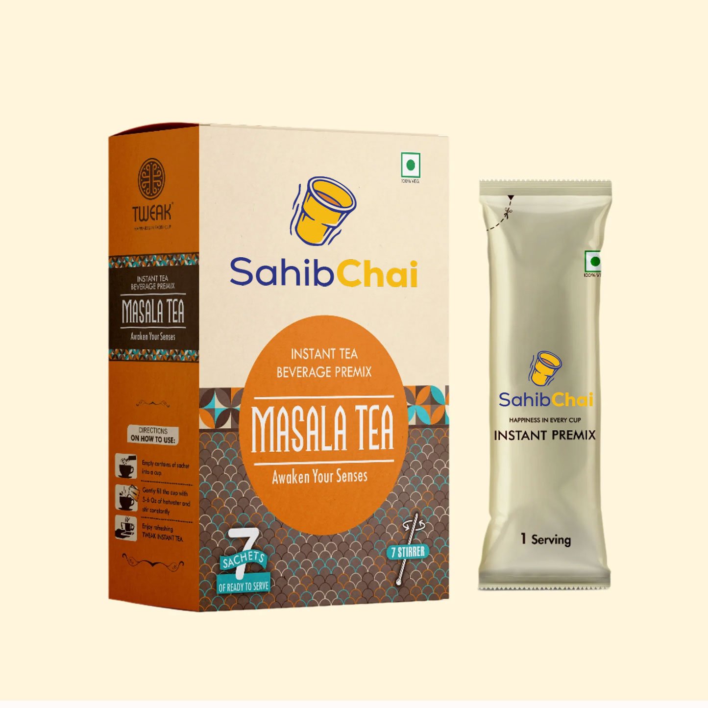 Sahib Masala Tea – Instant Sachet Pack (7 x 20g)